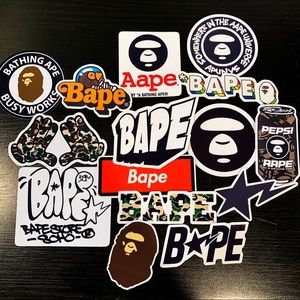 Custom Professional Quality Bape Stickers Pack